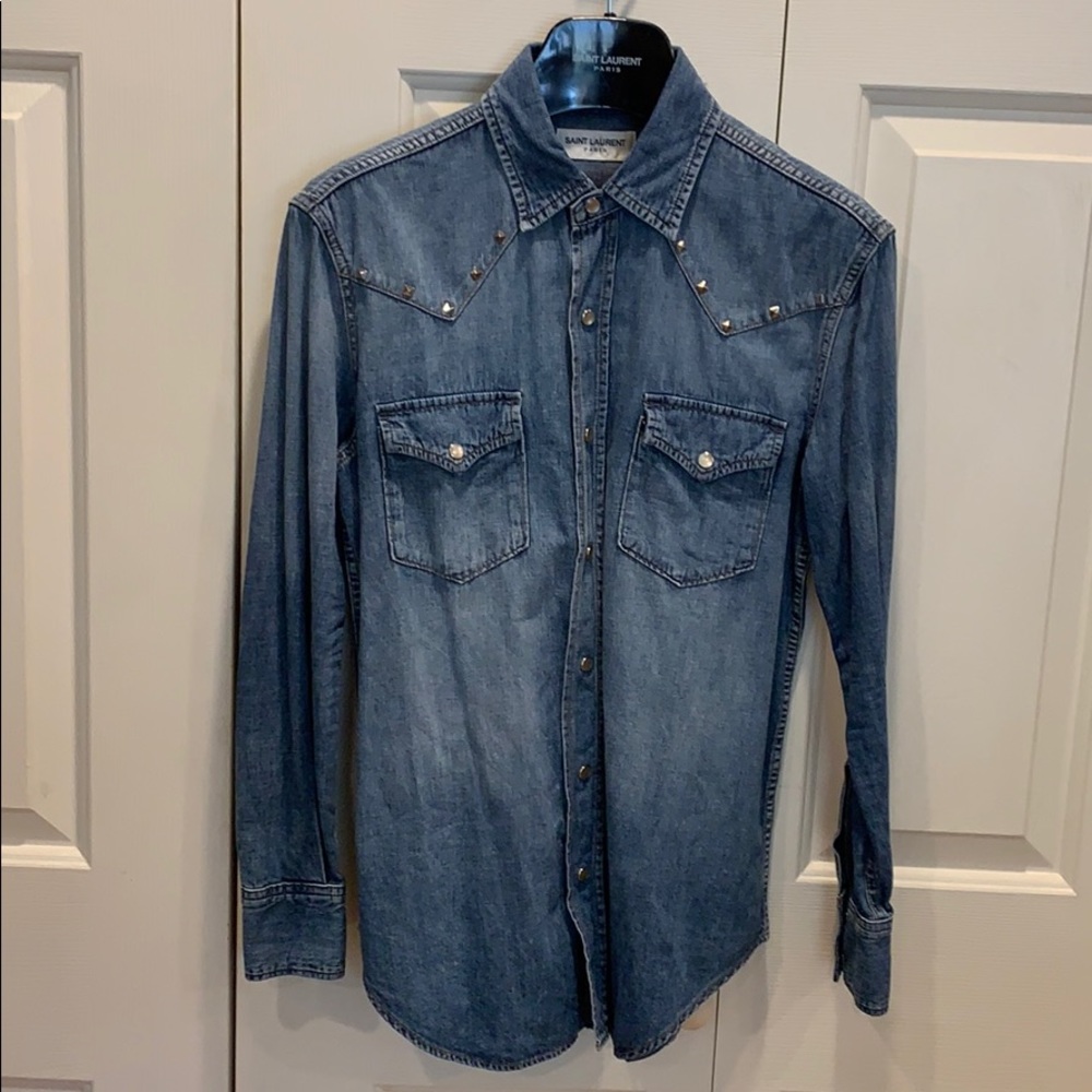 Saint Laurent Paris / Denim Shirt / Size: M